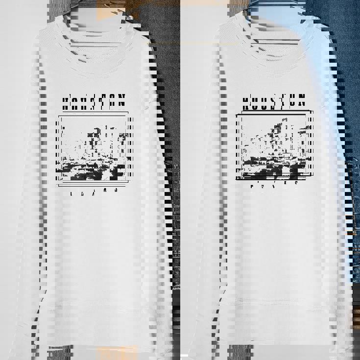 Houston Skyline Texas Pride Vintage Houston Sweatshirt Gifts for Old Women