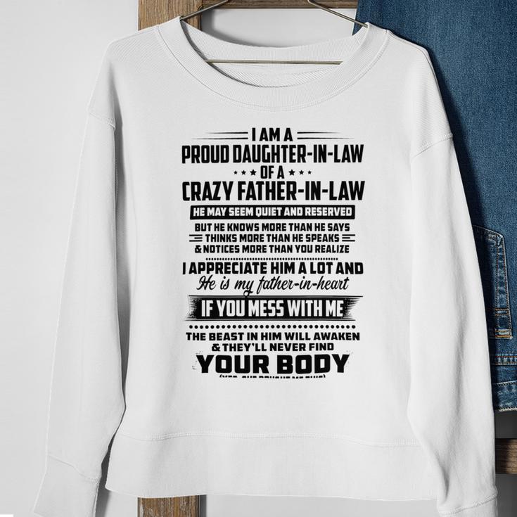 I Am A Proud Daughter In Law Of A Crazy Father In Law V2 Sweatshirt Gifts for Old Women