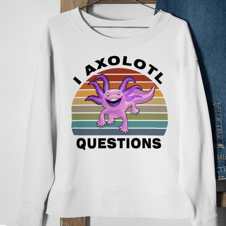 I Axlotl Questions Cute Axlotl V3 Sweatshirt Gifts for Old Women