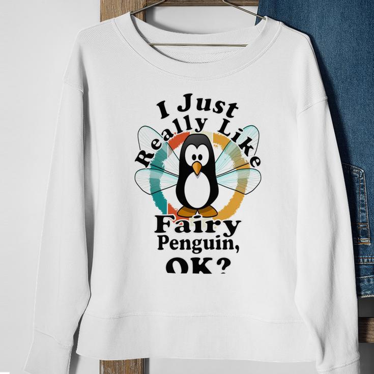 I Really Like Fairy Penguin Ok Sweatshirt Gifts for Old Women