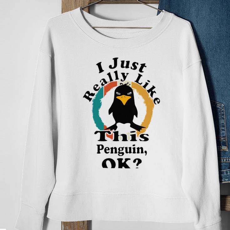 I Really Like This Penguin Ok Sweatshirt Gifts for Old Women