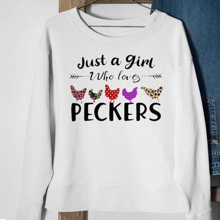 Just A Girl Who Loves Peckers 863 Shirt Sweatshirt Gifts for Old Women