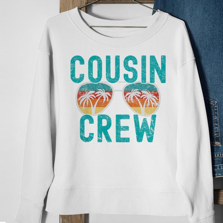 Kids Cousin Crew Family Vacation Summer Vacation Beach Sunglasses Sweatshirt Gifts for Old Women