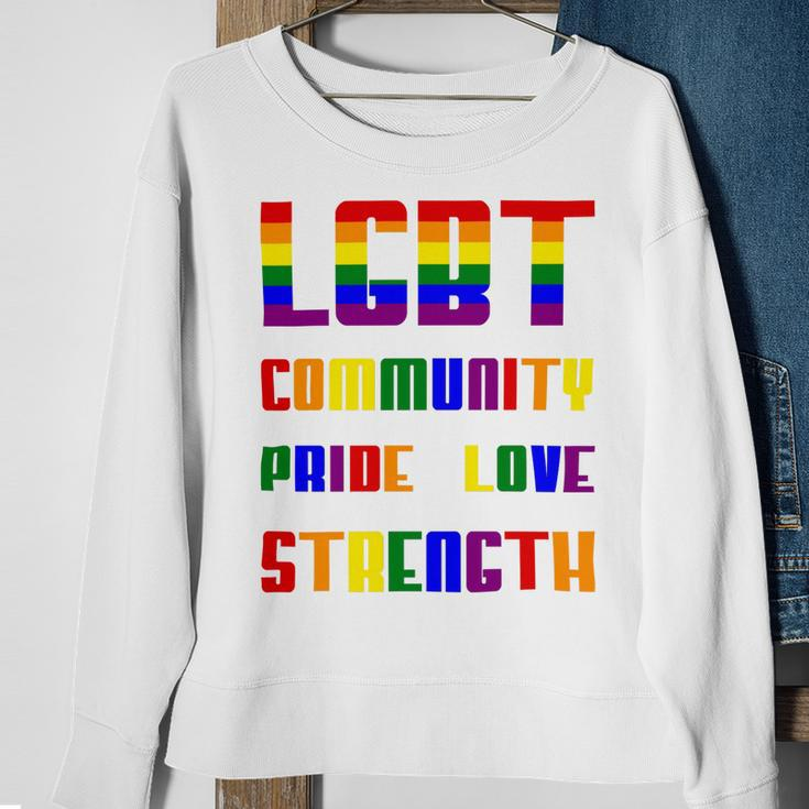 Lgbt Pride Month Lgbt History Month Slogan Shirt Lgbt Community Pride Love Strength Sweatshirt Gifts for Old Women