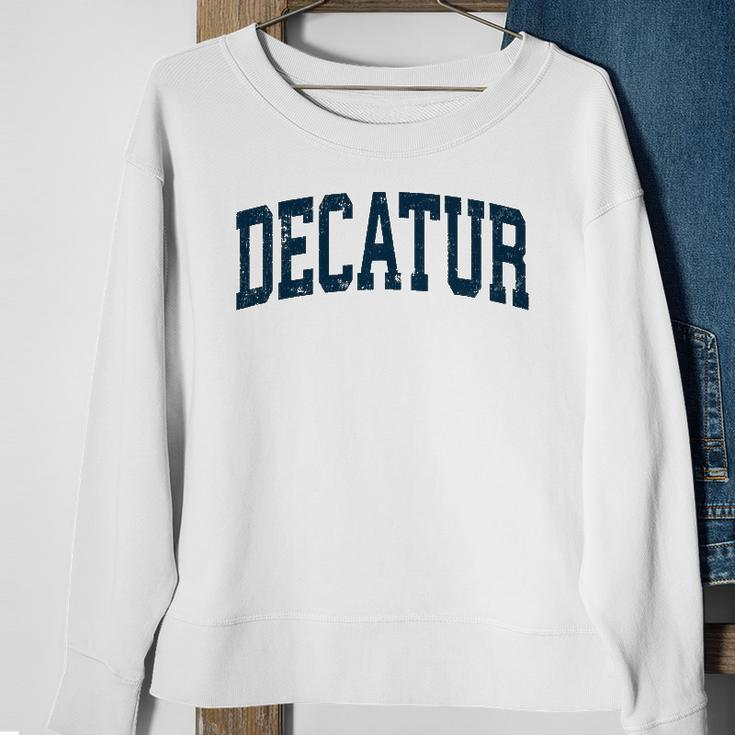 Mens Decatur Georgia Ga Vintage Athletic Sports Navy Design Sweatshirt Gifts for Old Women