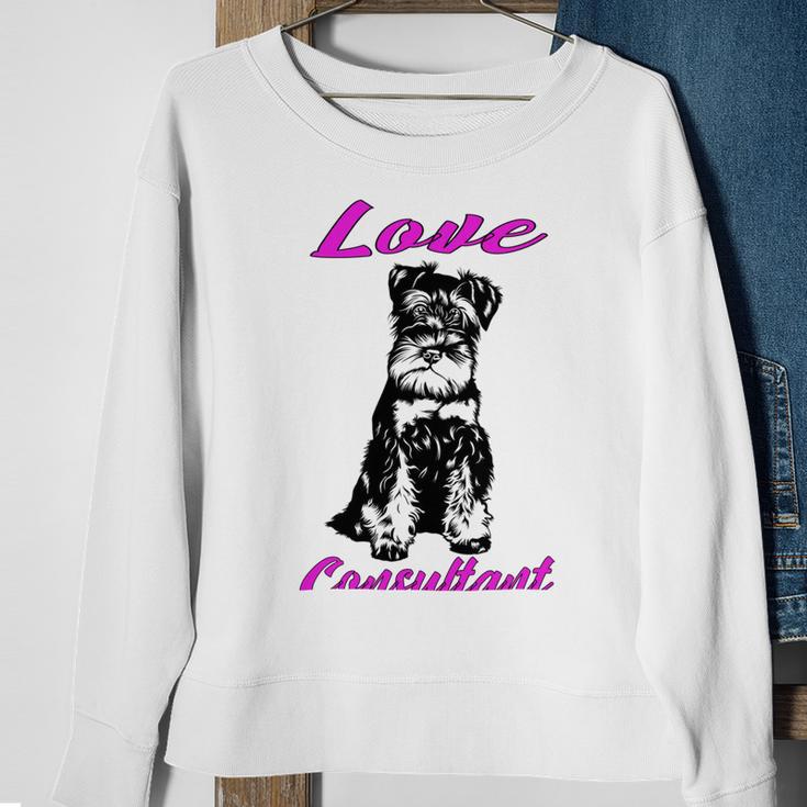 Miniature Schnauzer At Home Love Consultant Multi Tasking Dog Sweatshirt Gifts for Old Women