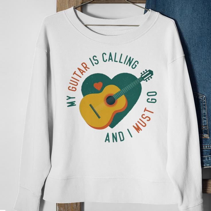 My Guitar Is Calling I Must Go 526 Trending Shirt Sweatshirt Gifts for Old Women