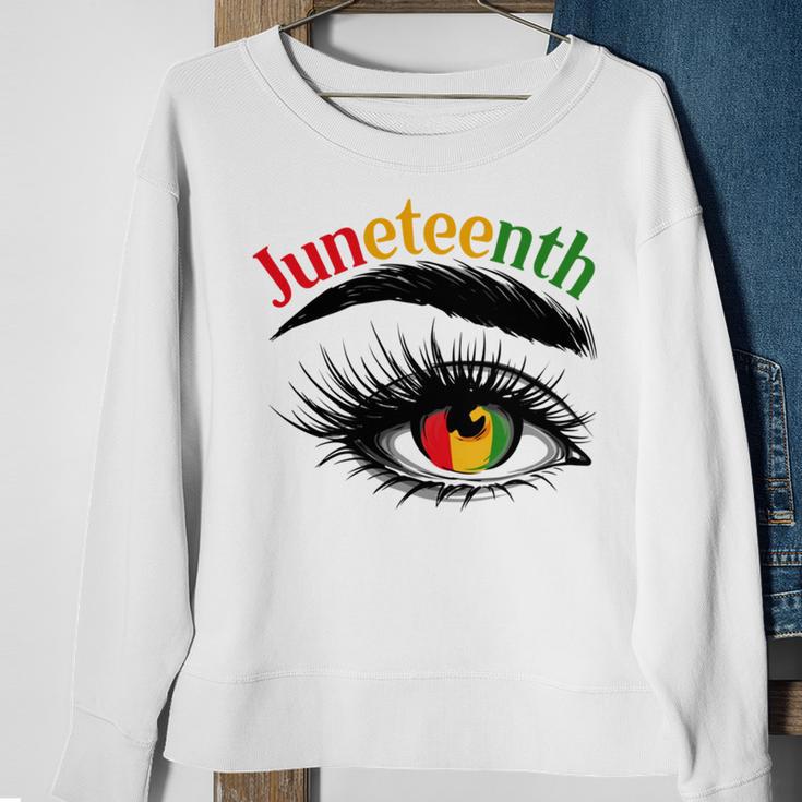 Official 4 Juneteenth - African American Women Black History Pride Sweatshirt Gifts for Old Women