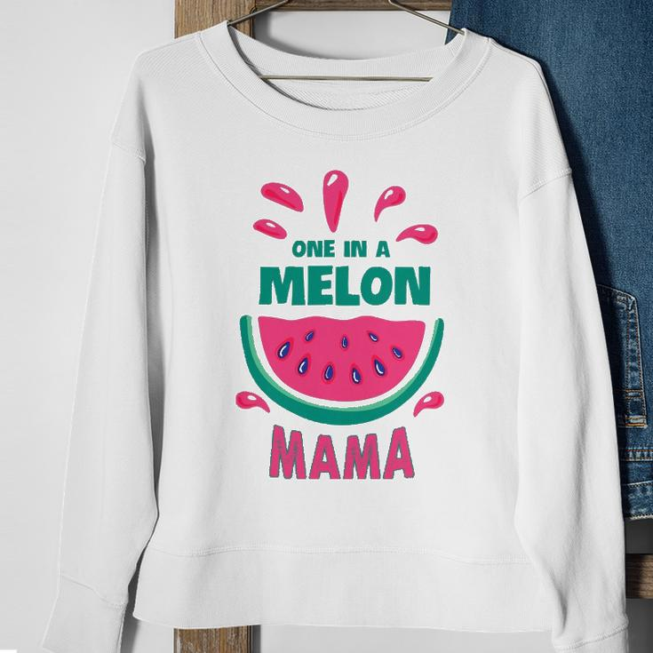 One In A Melon Mama Watermelon Funny Family Matching Mothers Day Sweatshirt Gifts for Old Women
