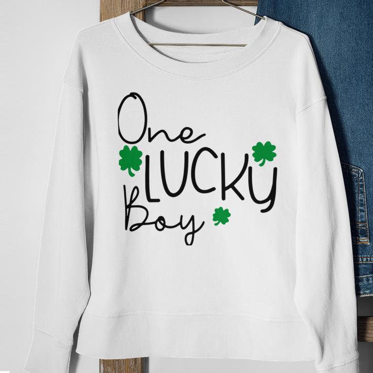 One Lucky Boy Funny St Patrick Day Sweatshirt Gifts for Old Women