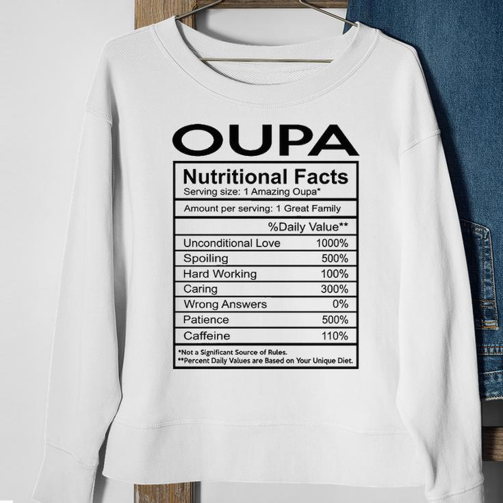 Oupa Grandpa Gift Oupa Nutritional Facts Sweatshirt Gifts for Old Women