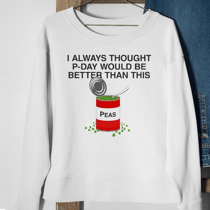 P-Day Funny Lds Missionary Pun Canned Peas P Day Sweatshirt Gifts for Old Women