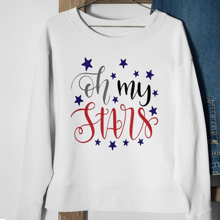 Patriotic Mom July 4Th America Usa Oh My Stars Women Sweatshirt Gifts for Old Women