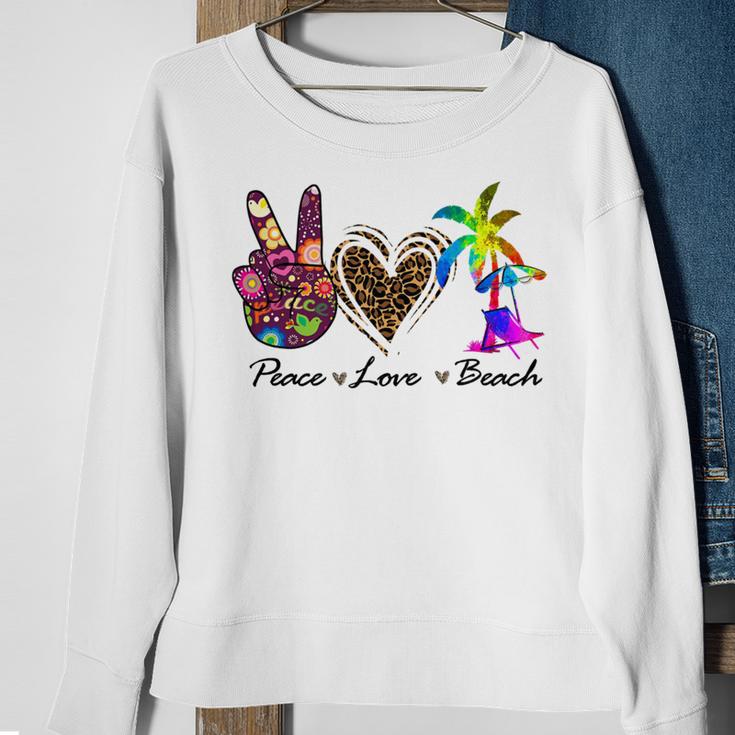 Peace Love Beach Summer Vacation Beach 185 Shirt Sweatshirt Gifts for Old Women