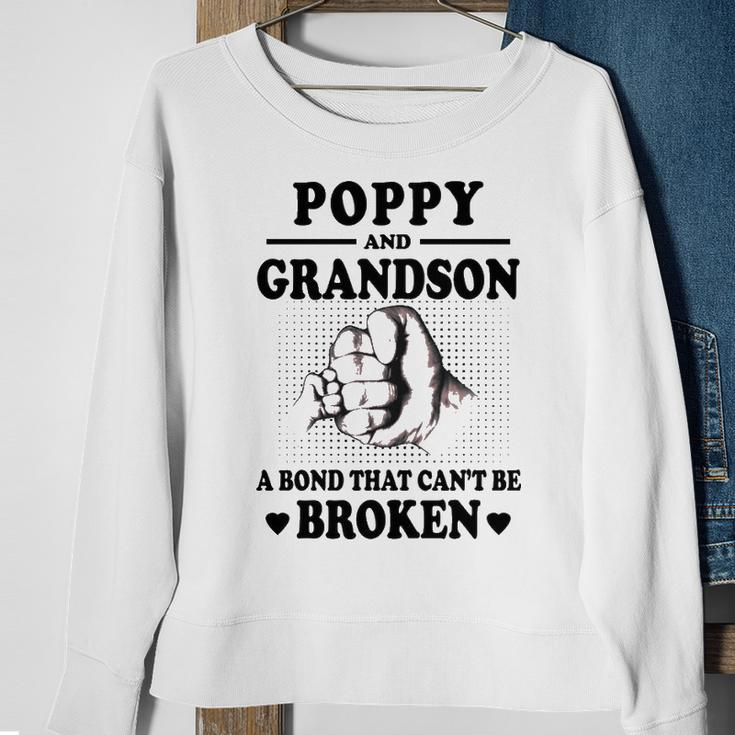 Poppy Grandpa Gift Poppy And Grandson A Bond That Cant Be Broken Sweatshirt Gifts for Old Women