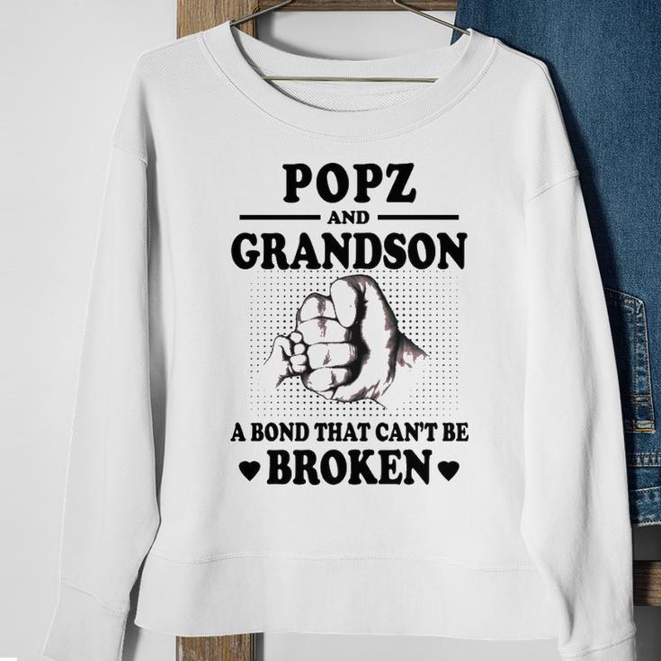 Popz Grandpa Gift Popz And Grandson A Bond That Cant Be Broken Sweatshirt Gifts for Old Women