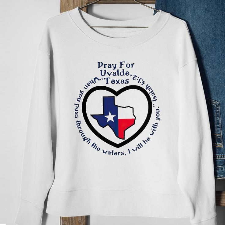 Prayers For Texas Robb Elementary Uvalde Texan Flag Map Sweatshirt Gifts for Old Women