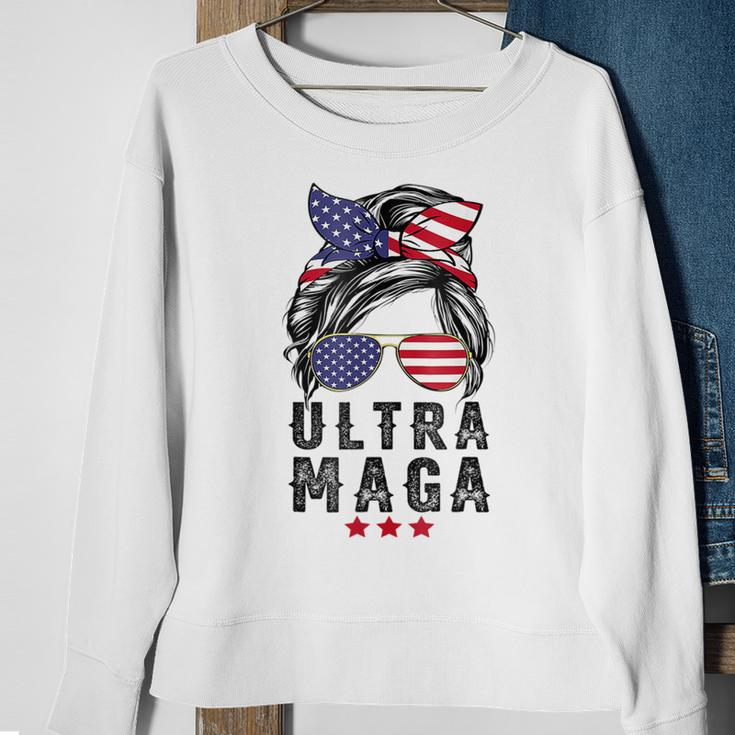 Pro Trump Ultra Mega Messy Bun V2 Sweatshirt Gifts for Old Women