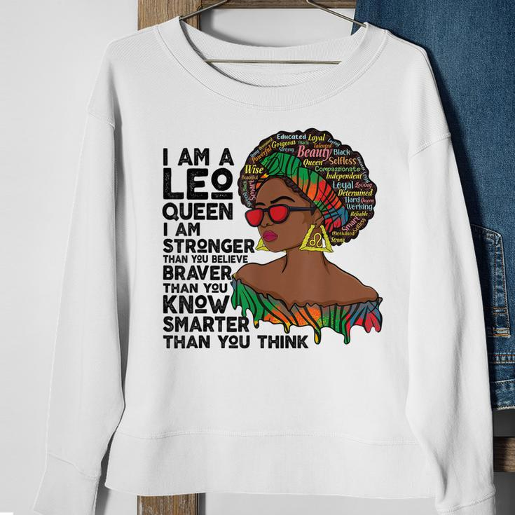 Proud Afro Leo Queen July August Birthday Leo Zodiac Sign Sweatshirt Gifts for Old Women