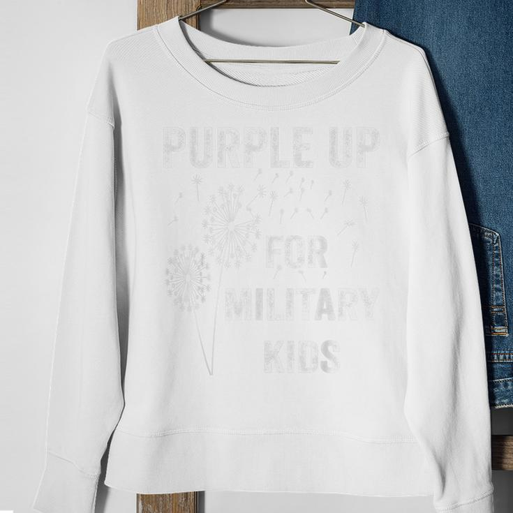 Purple Up For Military Kids - Month Of The Military Child Sweatshirt Gifts for Old Women