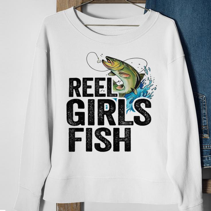 Reel Girl Fish Sweatshirt Gifts for Old Women