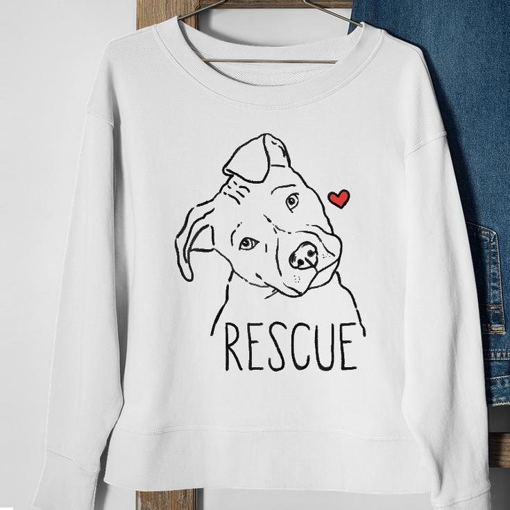 Rescue Dog Pitbull Rescue Mom Adopt Dont Shop Pittie Raglan Baseball Tee Sweatshirt Gifts for Old Women