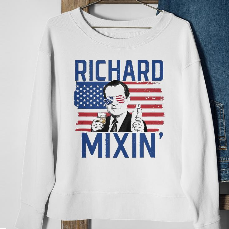 Richard Mixin 4Th Of July Funny Drinking President Nixon Sweatshirt Gifts for Old Women