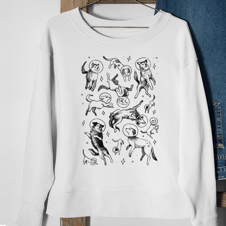 Space Dogs Sweatshirt Gifts for Old Women