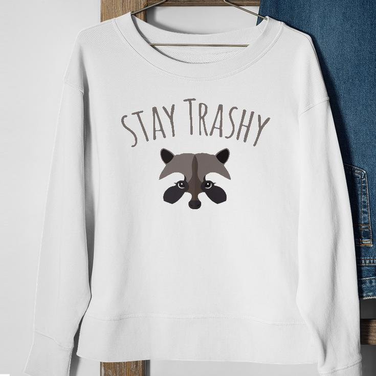 Stay Trashy Racoon Trash Panda Lover Gift Sweatshirt Gifts for Old Women