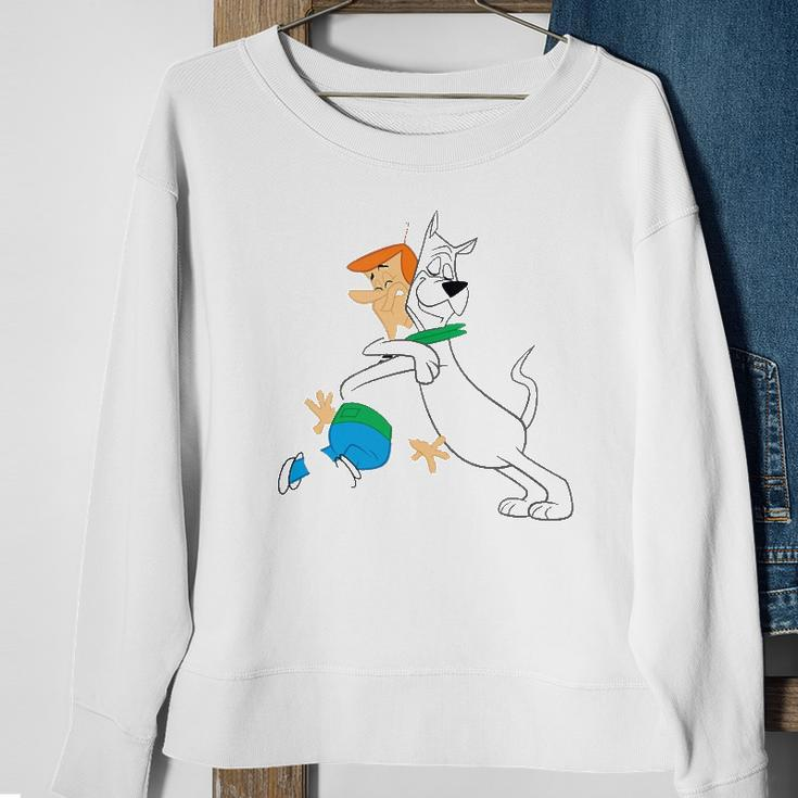 The Jetsons Astro Hugging George Sweatshirt Gifts for Old Women