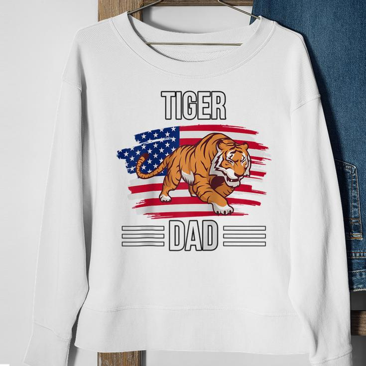 Tiger Us Flag 4Th Of July Fathers Day Tiger Dad Sweatshirt Gifts for Old Women
