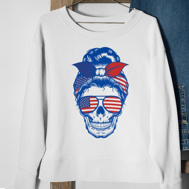 Ultra Maga Red White Blue Skull Sweatshirt Gifts for Old Women