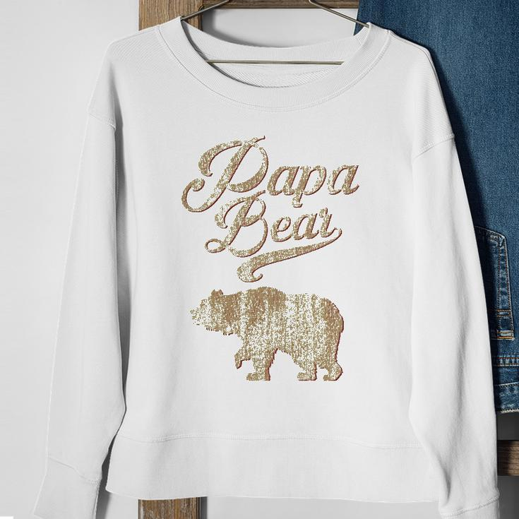 Vintage Papa Bear Dad Fathers Day Father Gift Tee Sweatshirt Gifts for Old Women