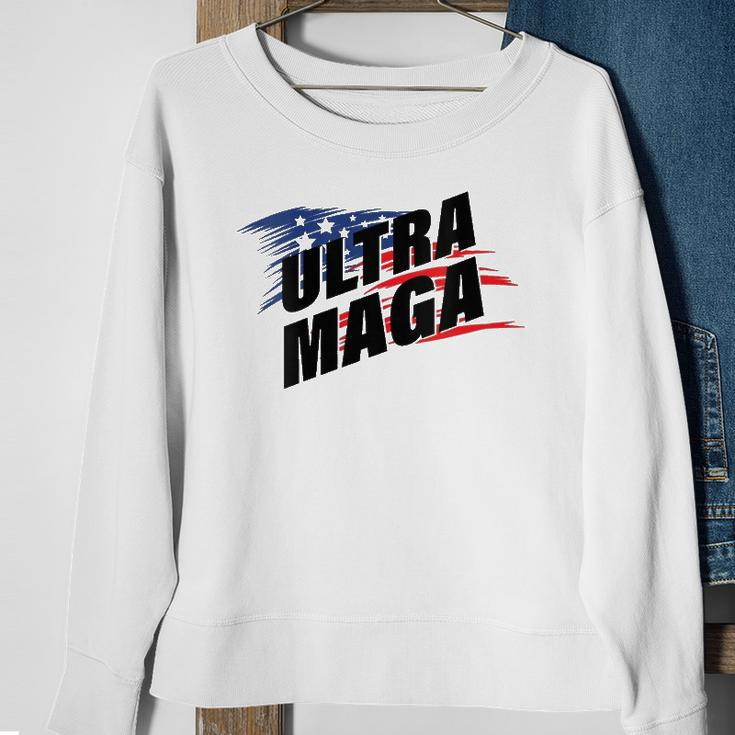 Womens Ultra Maga Pro American Pro Freedom Ultra-Maga Ultra Mega Pro Trump Sweatshirt Gifts for Old Women