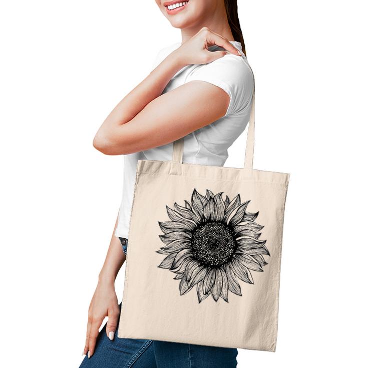 Be Kind Sunflower Minimalistic Flower Plant Artwork Tote Bag