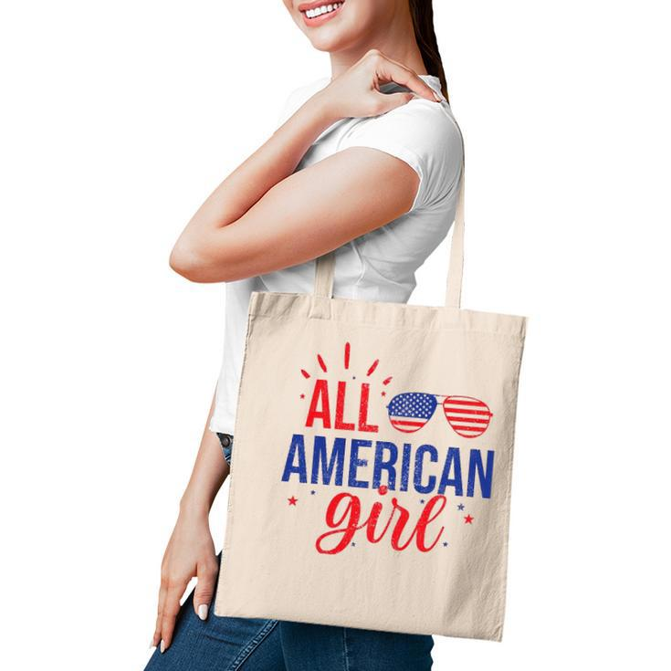 All American Girl 4Th Of July Girls Kids Sunglasses Family Tote Bag