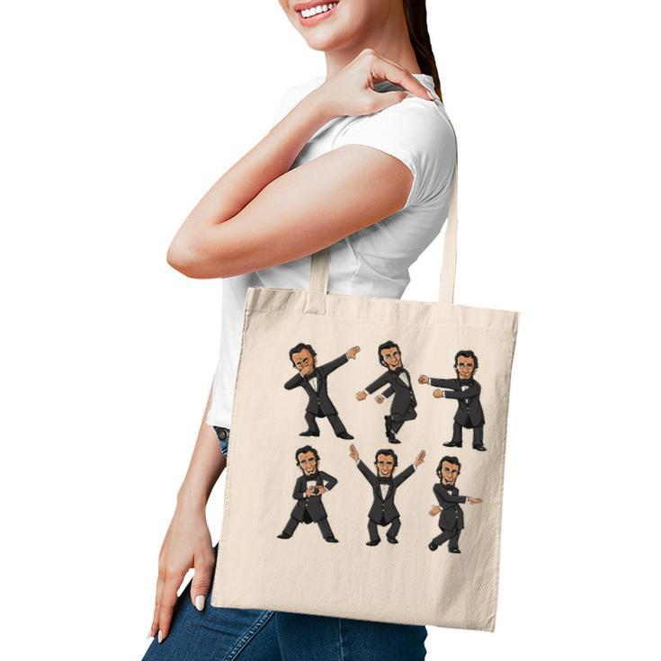 Dancing Abraham Lincoln 4Th Of July Boys Girls Kids Tote Bag