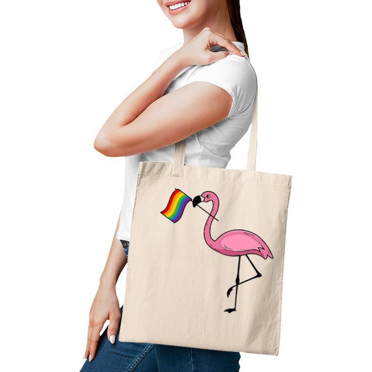 Flamingo Lgbt Flag  Cool Gay Rights Supporters Gift Tote Bag