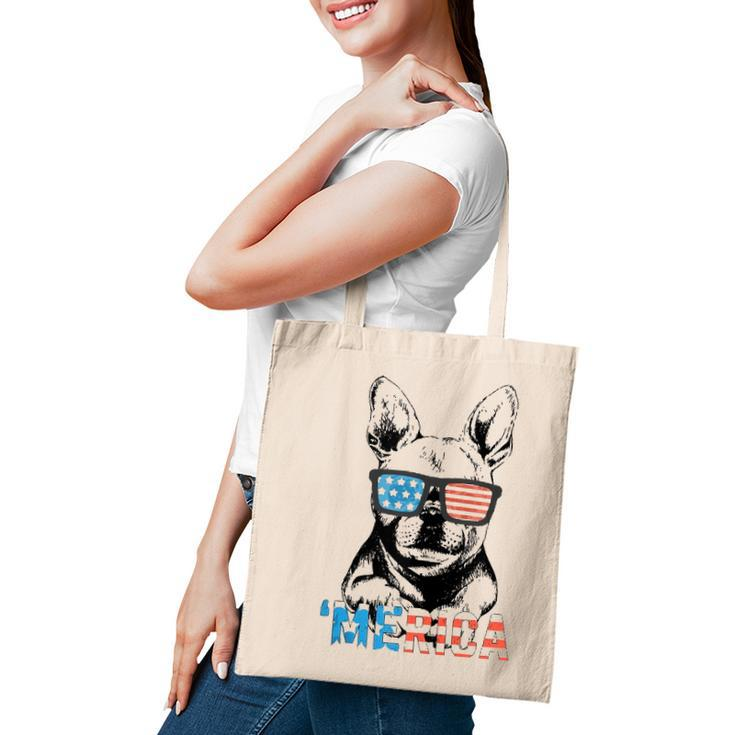 Funny Frenchie Merica Gift Boys Girls Dog Lover 4Th July  Tote Bag