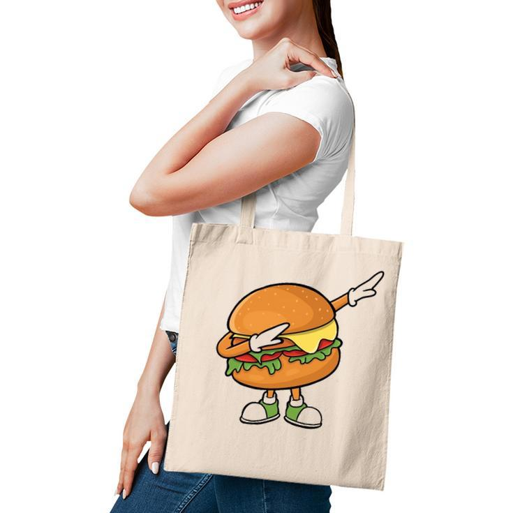 Funny Hamburger Art Men Women Cheeseburger Meat Eater  Tote Bag