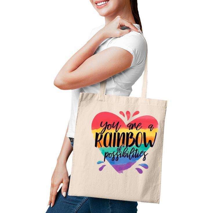 Rainbow Teacher - You Are A Rainbow Of Possibilities Tote Bag