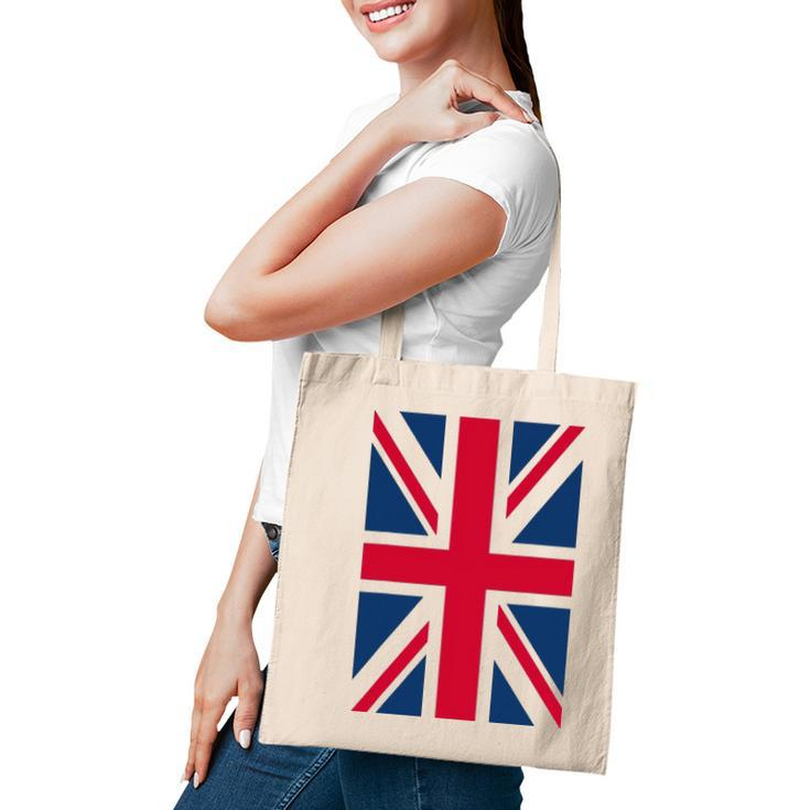 Uk Women Men Cool Vertical British Union Jack Flag Tote Bag