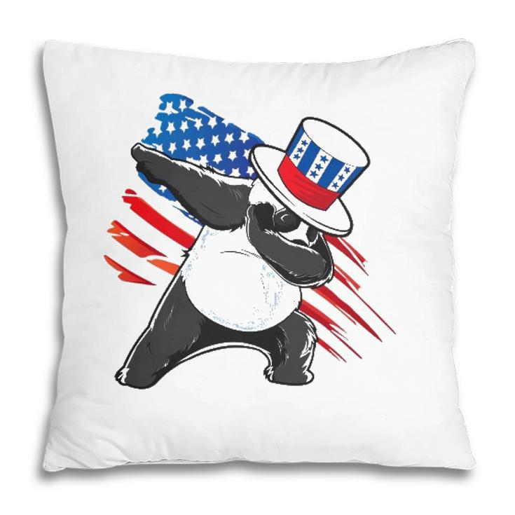 Dabbing Uncle Sam Panda 4Th Of July Pillow