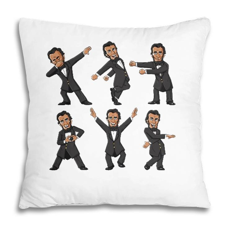 Dancing Abraham Lincoln 4Th Of July Boys Girls Kids Pillow