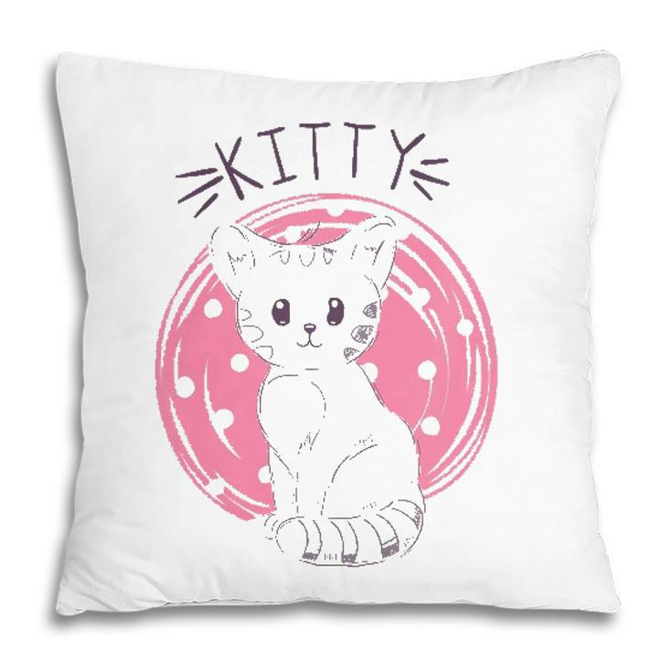 Kids Cat Kitten Kitty Girl Pillow
