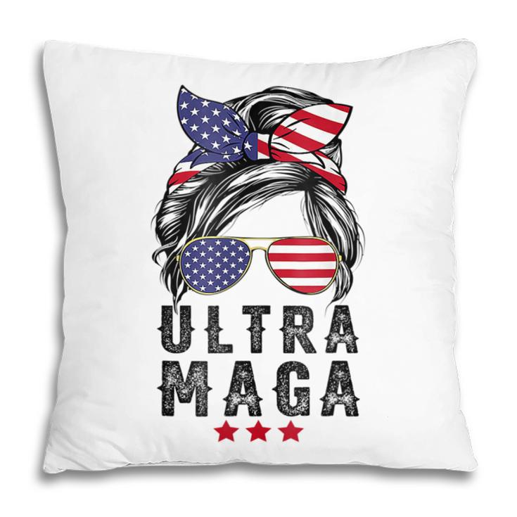 Pro Trump Ultra Mega Messy Bun  V2 Pillow