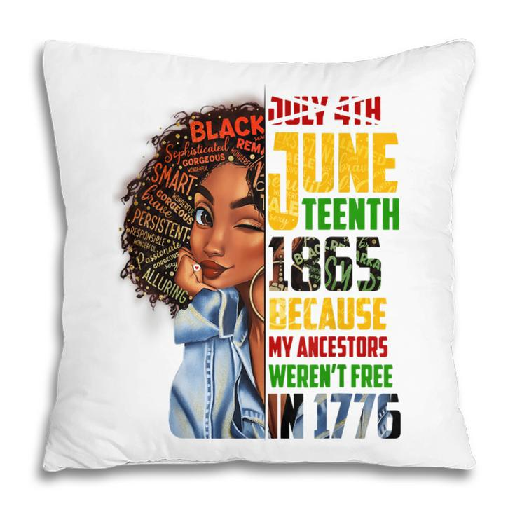Remembering My Ancestors Junenth Black Freedom 1865 Gift  Pillow