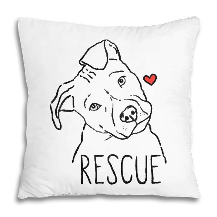 Rescue Dog Pitbull Rescue Mom Adopt Dont Shop Pittie Raglan Baseball Tee Pillow