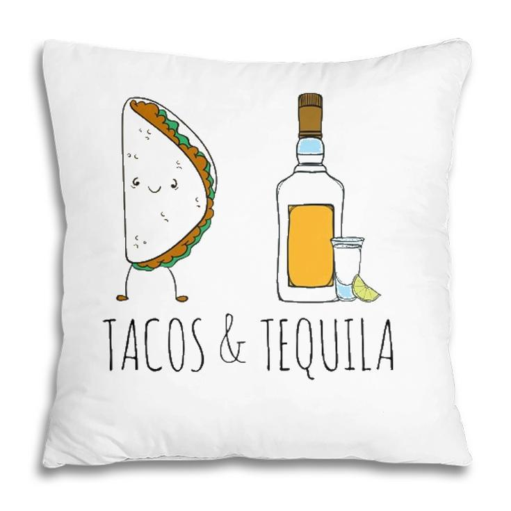 Tacos & Tequila Funny Drinking Party Pillow