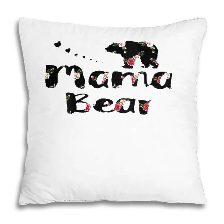 Womens Mama Bear  Mom Life - Floral Heart Top Gift Boho Outfit  Pillow